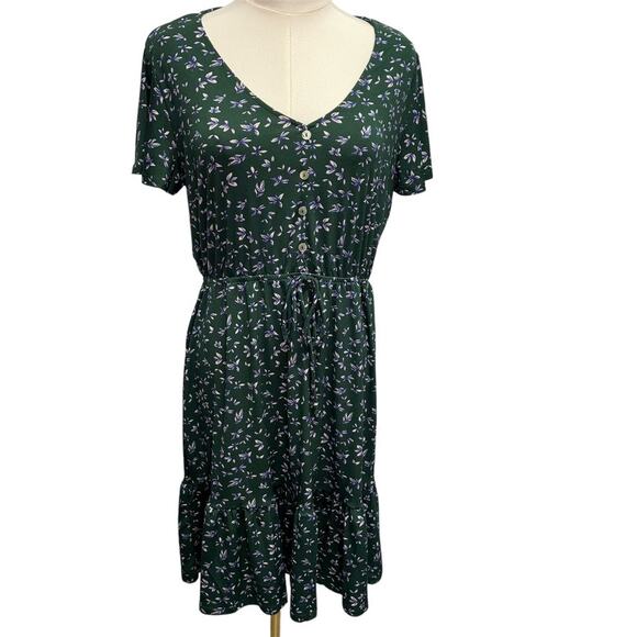 Gilli Green and Blue Floral Dress Womens M New Spring Summer Style#D17155H - Picture 2 of 16